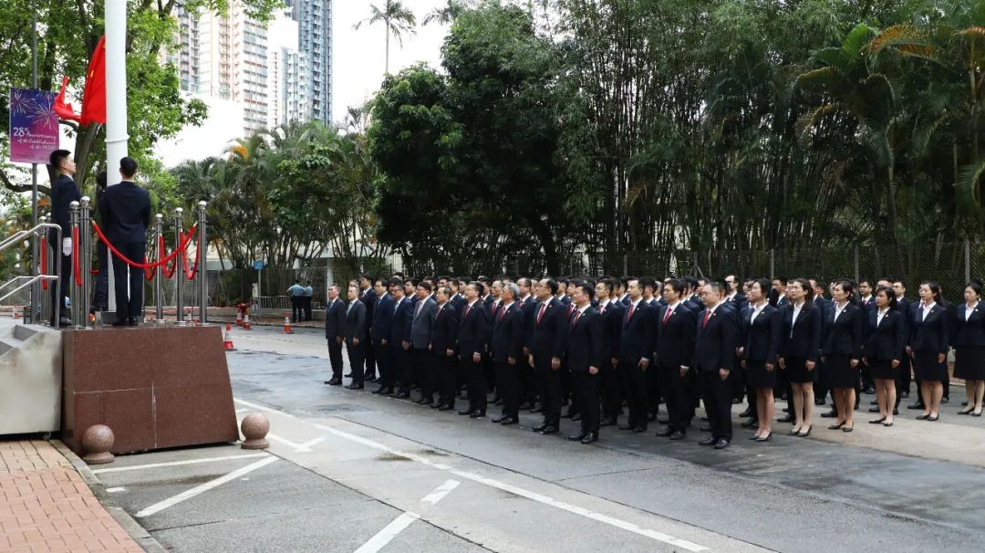升國旗儀式現(xiàn)場。駐港國家安全公署供圖